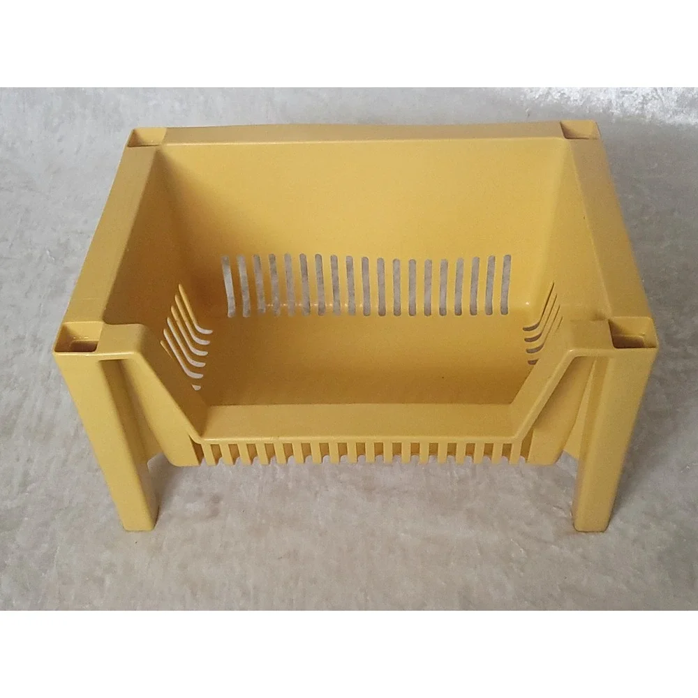 Vth Rubbermaid 3009 Stackable Storage Basket Harvest Gold Yellow Plastic